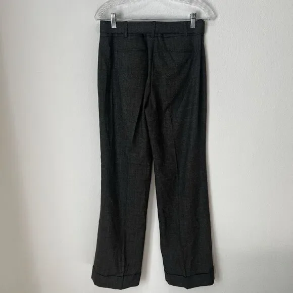 Ann Taylor Signature Fit Trouser Dress Pants  Size 6 Gray Wool Belted Classic - Picture 5 of 10